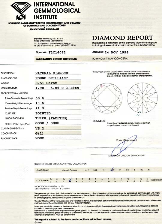 Foto 9 - Diamant-Brillant 0,51ct Top Wesselton G VS2, IGI, D5582