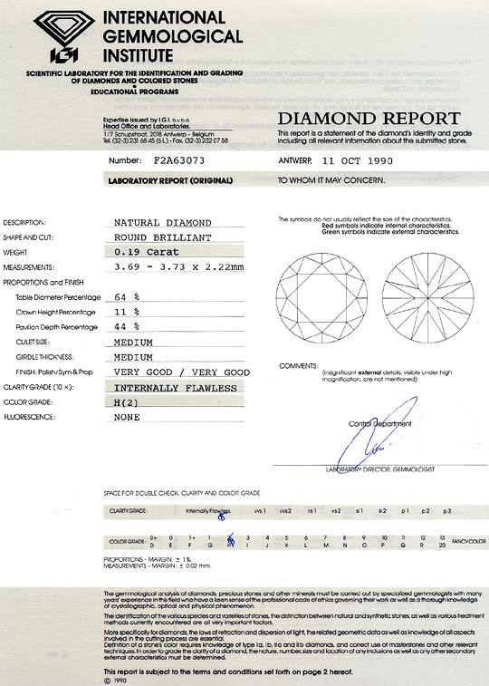 Foto 9 - Diamant 0,19ct Brillant IGI Lupenrein Wesselton H Weiss, D6337