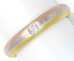 Foto 1 - Ring Diamant Princess Schliff, Gelb Rot Weißgold, S6356
