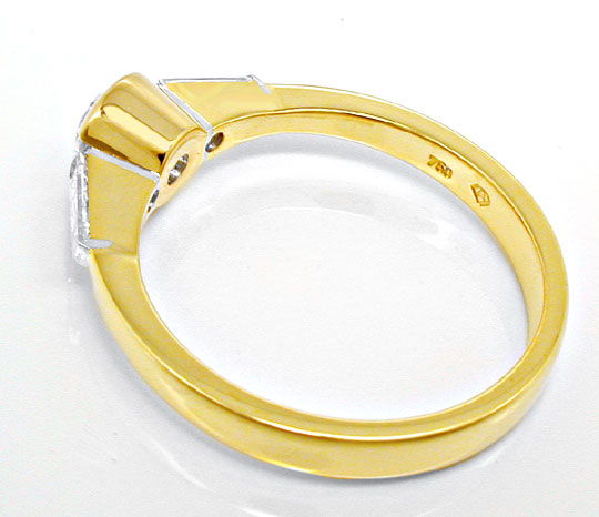 Foto 3 - Brillant-Solitär Ring mit Trapez Diamanten, S8628