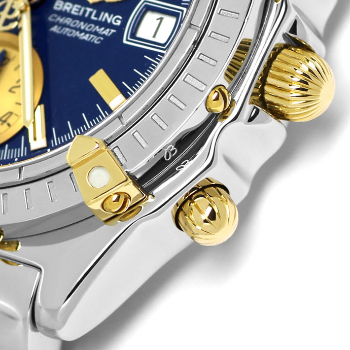 Foto 4 - Breitling Chronomat Herren Uhr Stahl-Gold mit Pilotband, U2510